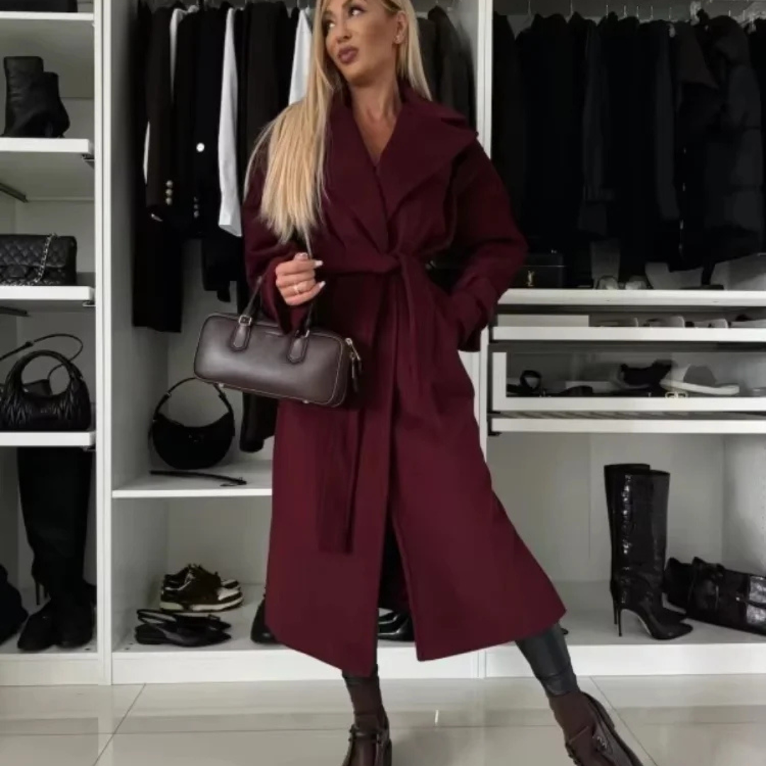 Classy™ | Burgundy Coat