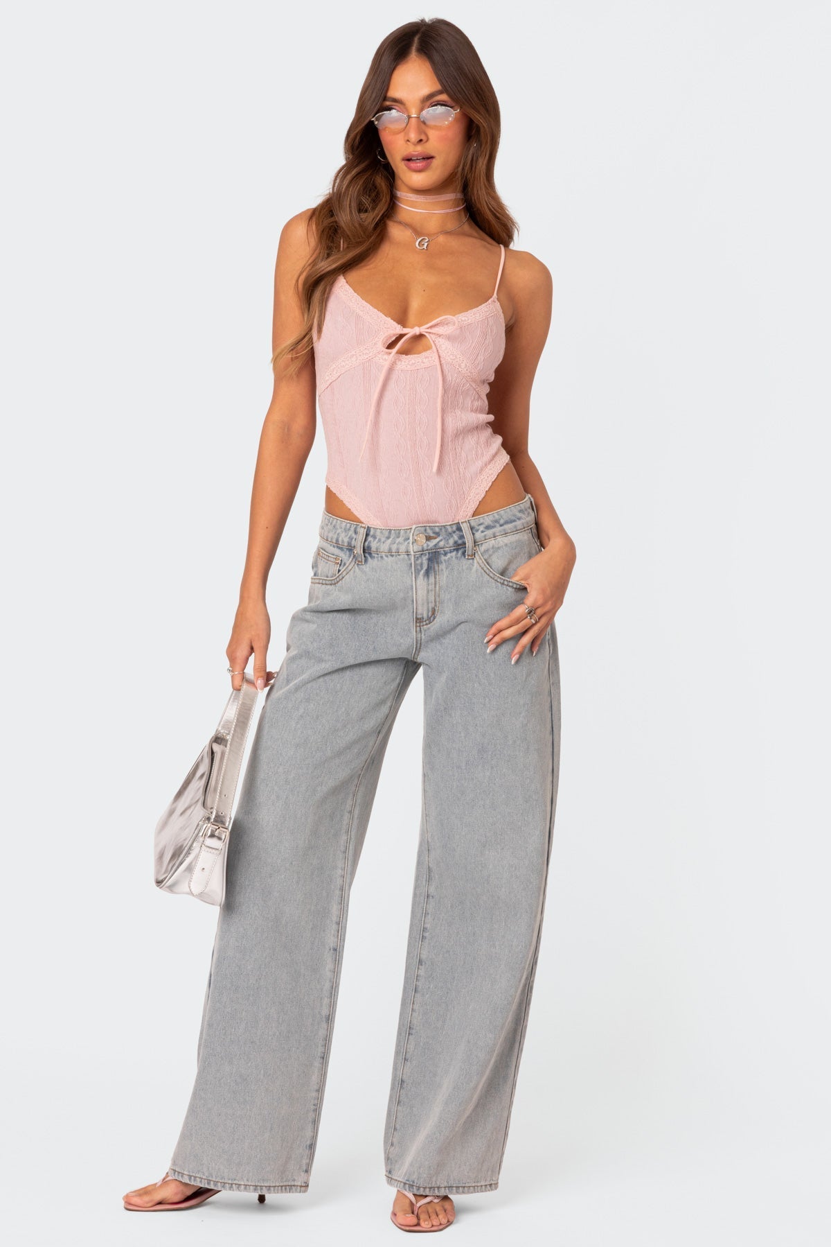 Emma™ Bow Tie Jeans - Oversized Jeans with Bows