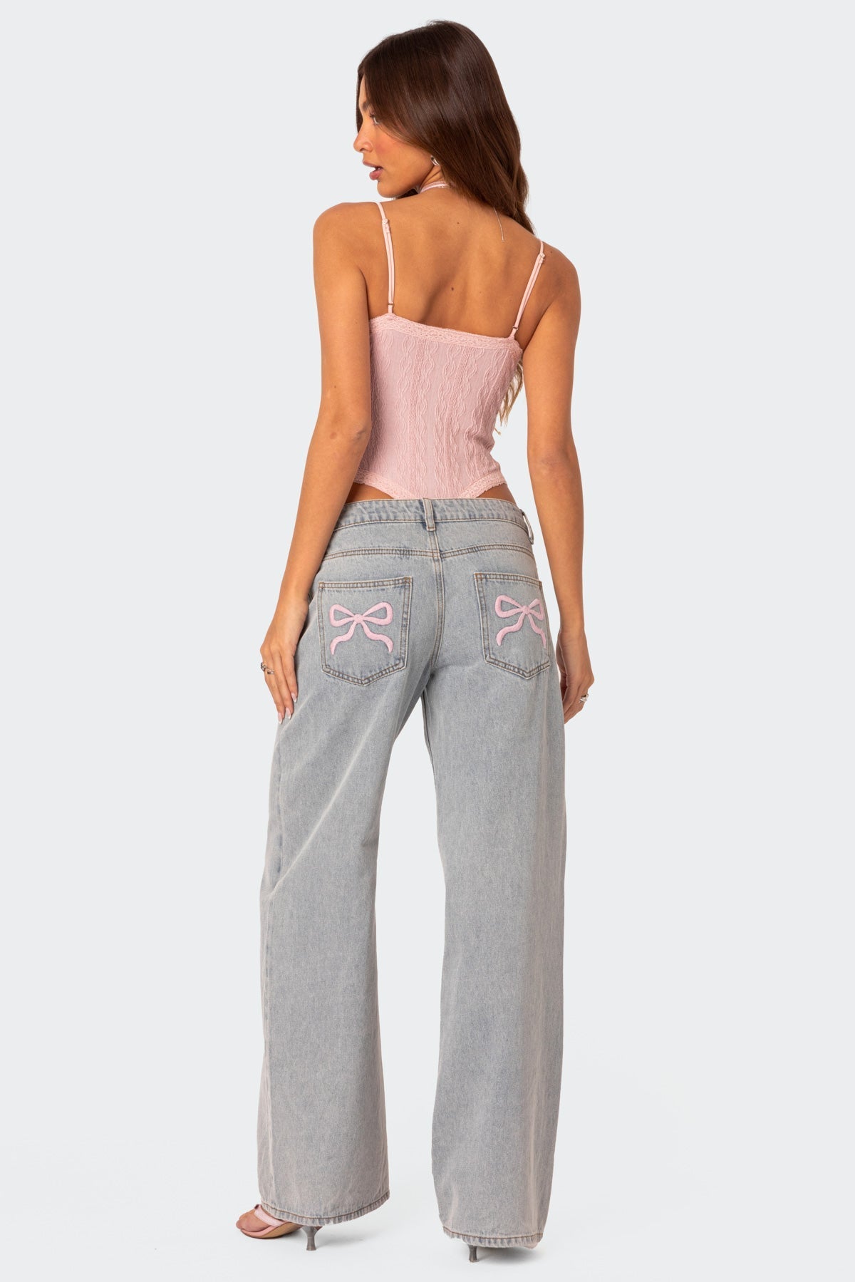 Emma™ Bow Tie Jeans - Oversized Jeans with Bows