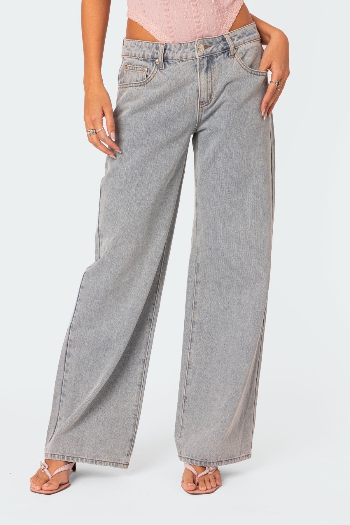 Emma™ Bow Tie Jeans - Oversized Jeans with Bows