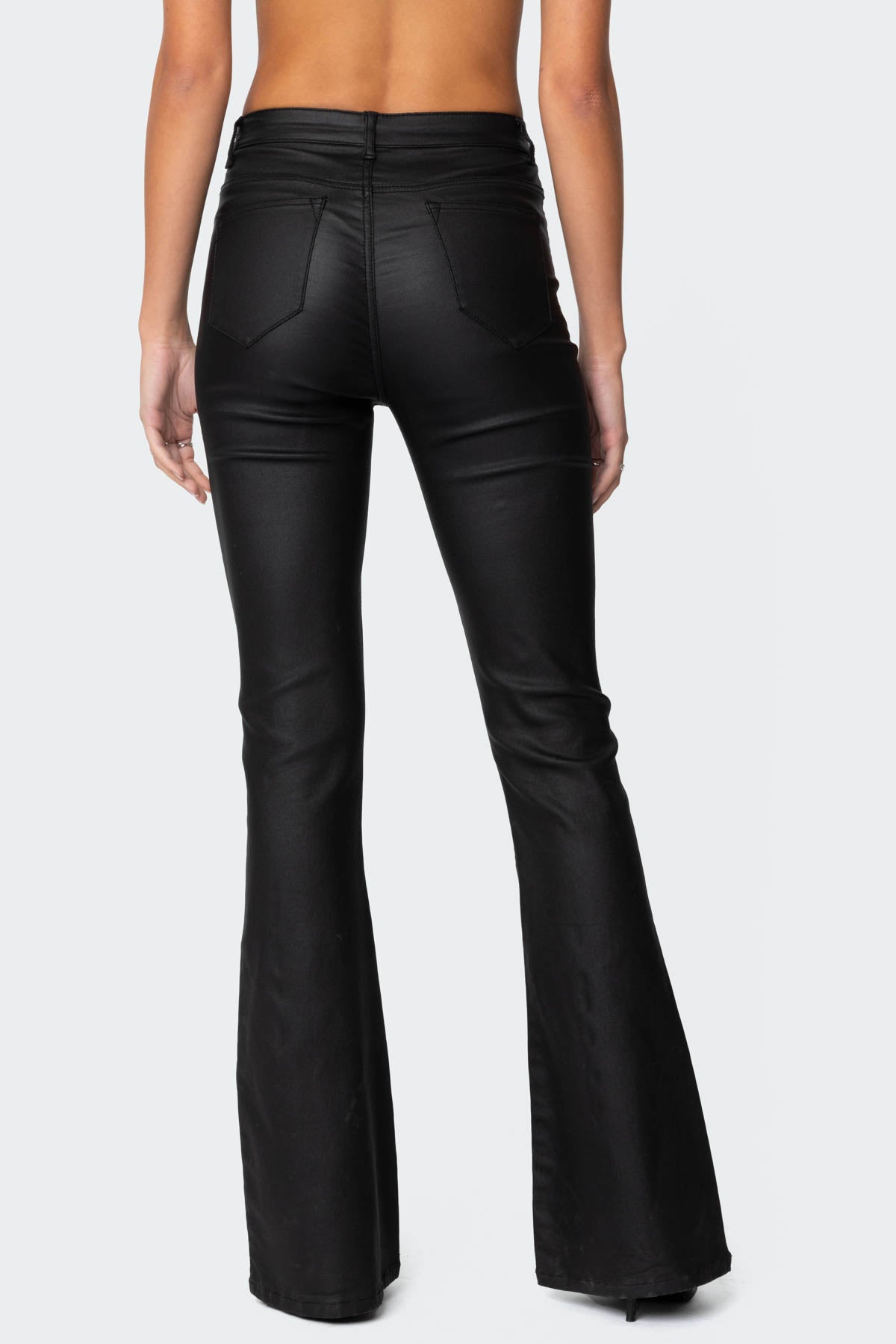 Luna™ | Faux Leather Flare Jeans