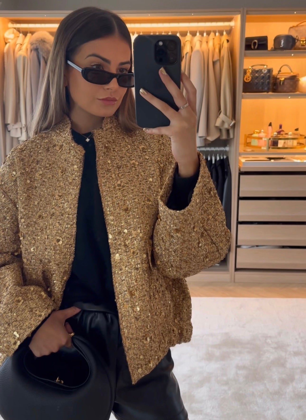 Jane™ | Golden Sequin Jacket