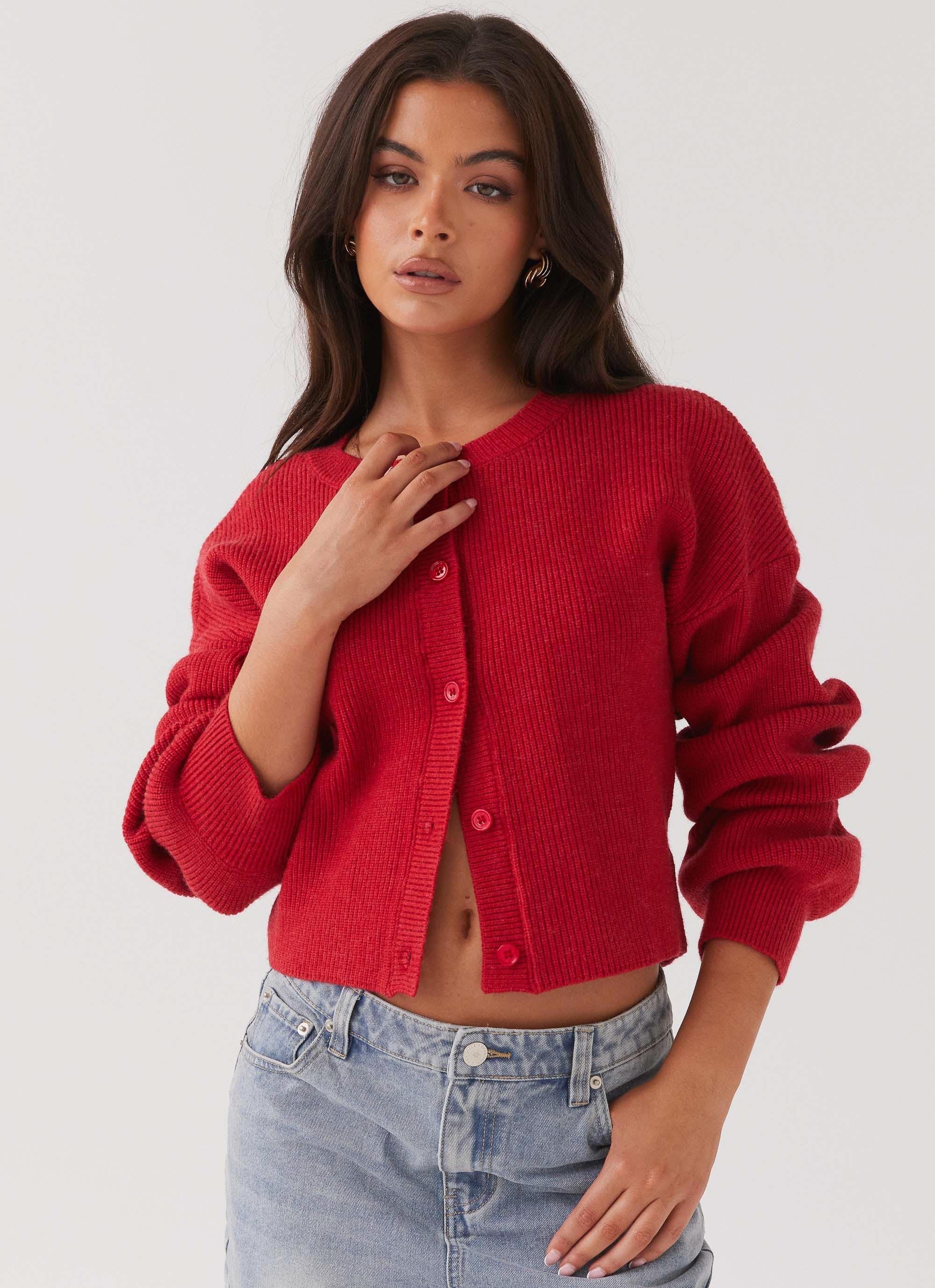 Nina™ - Red Cardigan