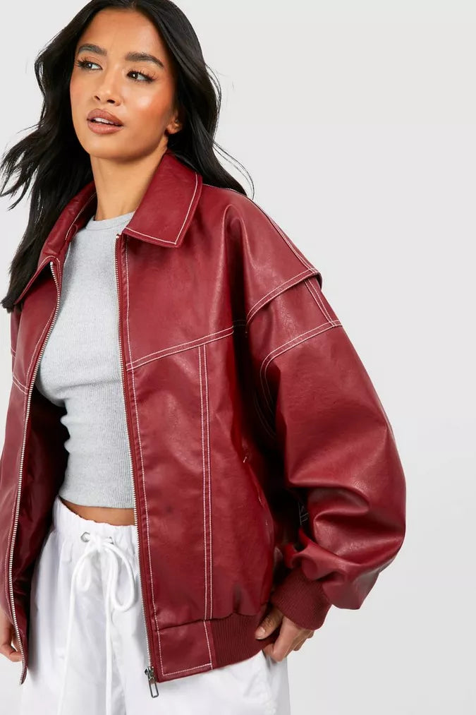 Rosie™ - Leather Bomber Jacket